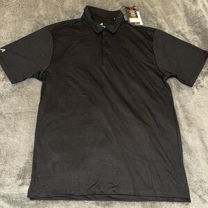 Antigua Black Polo Shirt Classic Short Sleeve